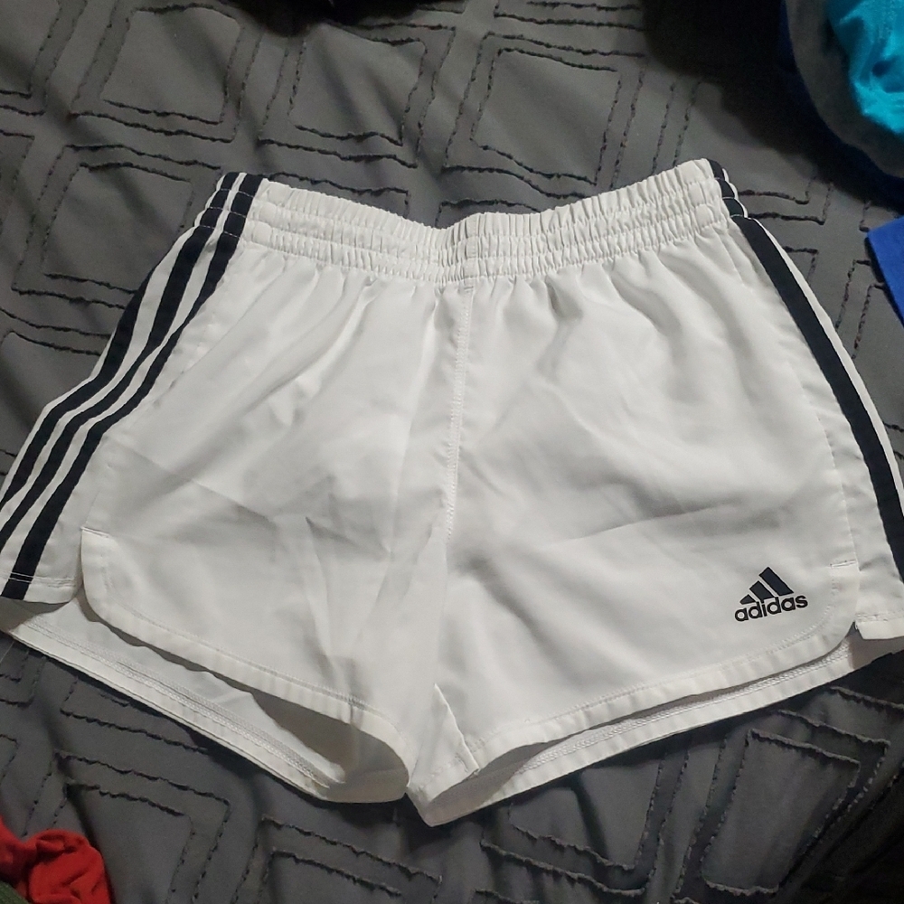 Adidas Women's White Athletic Shorts
